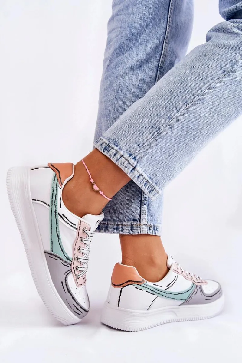 Discount Damskie Niskie Buty Sportowe Multikolor Solveig Damskie Sneakersy Damskie