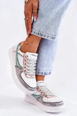 Discount Damskie Niskie Buty Sportowe Multikolor Solveig Damskie Sneakersy Damskie