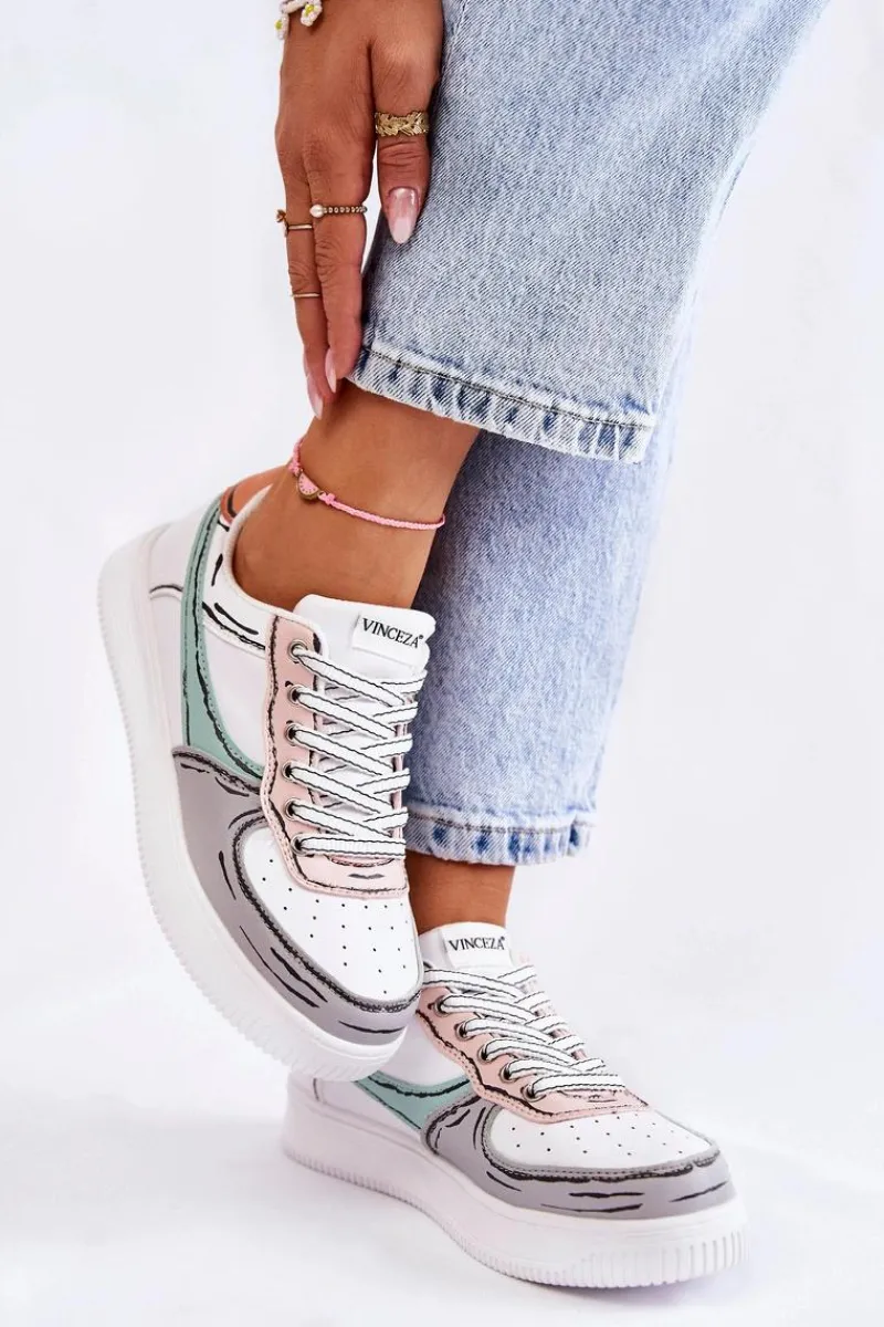 Discount Damskie Niskie Buty Sportowe Multikolor Solveig Damskie Sneakersy Damskie