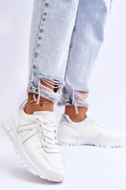 Buty Sportowe Na Platformie|Sneakersy Damskie>Boto Damskie Niskie Buty Sportowe Białe Elliot