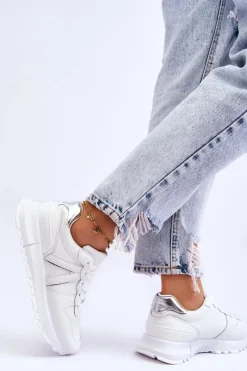 Buty Sportowe Na Platformie|Sneakersy Damskie></noscript>Boto Damskie Niskie Buty Sportowe Białe Elliot