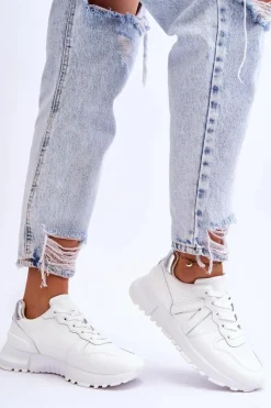 Buty Sportowe Na Platformie|Sneakersy Damskie></noscript>Boto Damskie Niskie Buty Sportowe Białe Elliot
