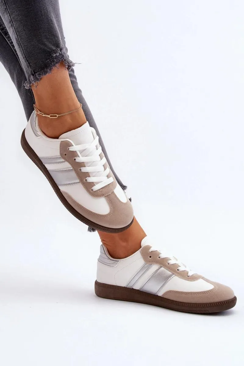 Best Boto Damskie Niskie Buty Sportowe Sneakersy Białe Cafala