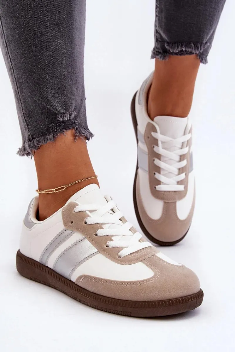 Best Boto Damskie Niskie Buty Sportowe Sneakersy Białe Cafala