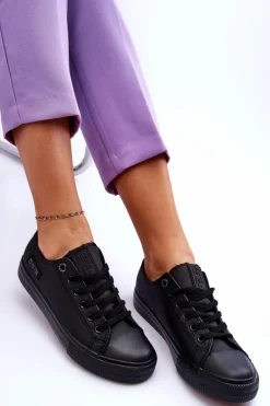 Trampki Damskie Big Star|Trampki Damskie Niskie></noscript>Big Star Shoes Damskie Niskie Skórzane Trampki Big Star KK274011 Czarne