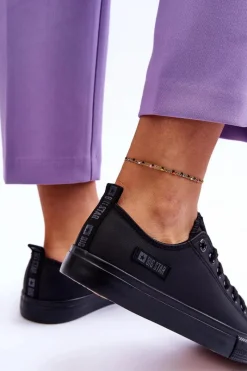 Trampki Damskie Big Star|Trampki Damskie Niskie></noscript>Big Star Shoes Damskie Niskie Skórzane Trampki Big Star KK274011 Czarne