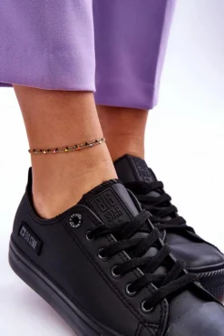 Trampki Damskie Big Star|Trampki Damskie Niskie></noscript>Big Star Shoes Damskie Niskie Skórzane Trampki Big Star KK274011 Czarne