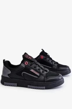 Discount Cross Jeans Damskie Niskie Sneakersy LL2R4012C Czarne Czarny