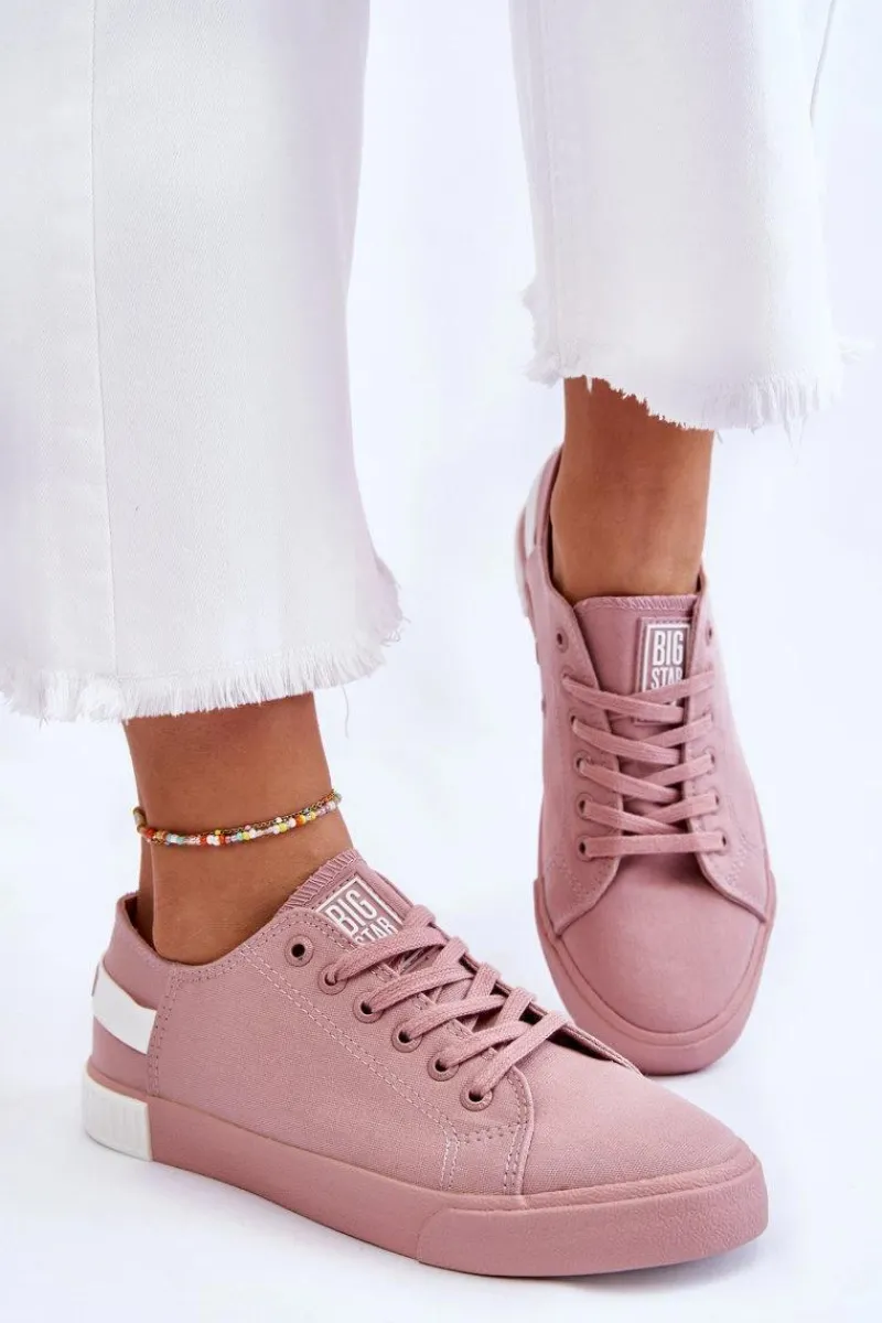 Sale Damskie Niskie Trampki Big Star LL274040 Różowe Damskie Trampki Damskie Big Star|Trampki Damskie Niskie