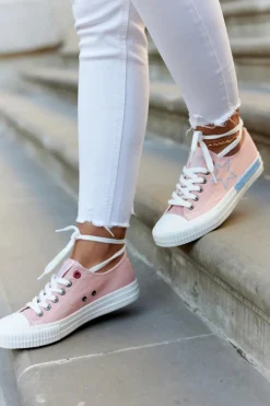 Discount Big Star Shoes Damskie Niskie Trampki BIG STAR JJ274385 Różowe