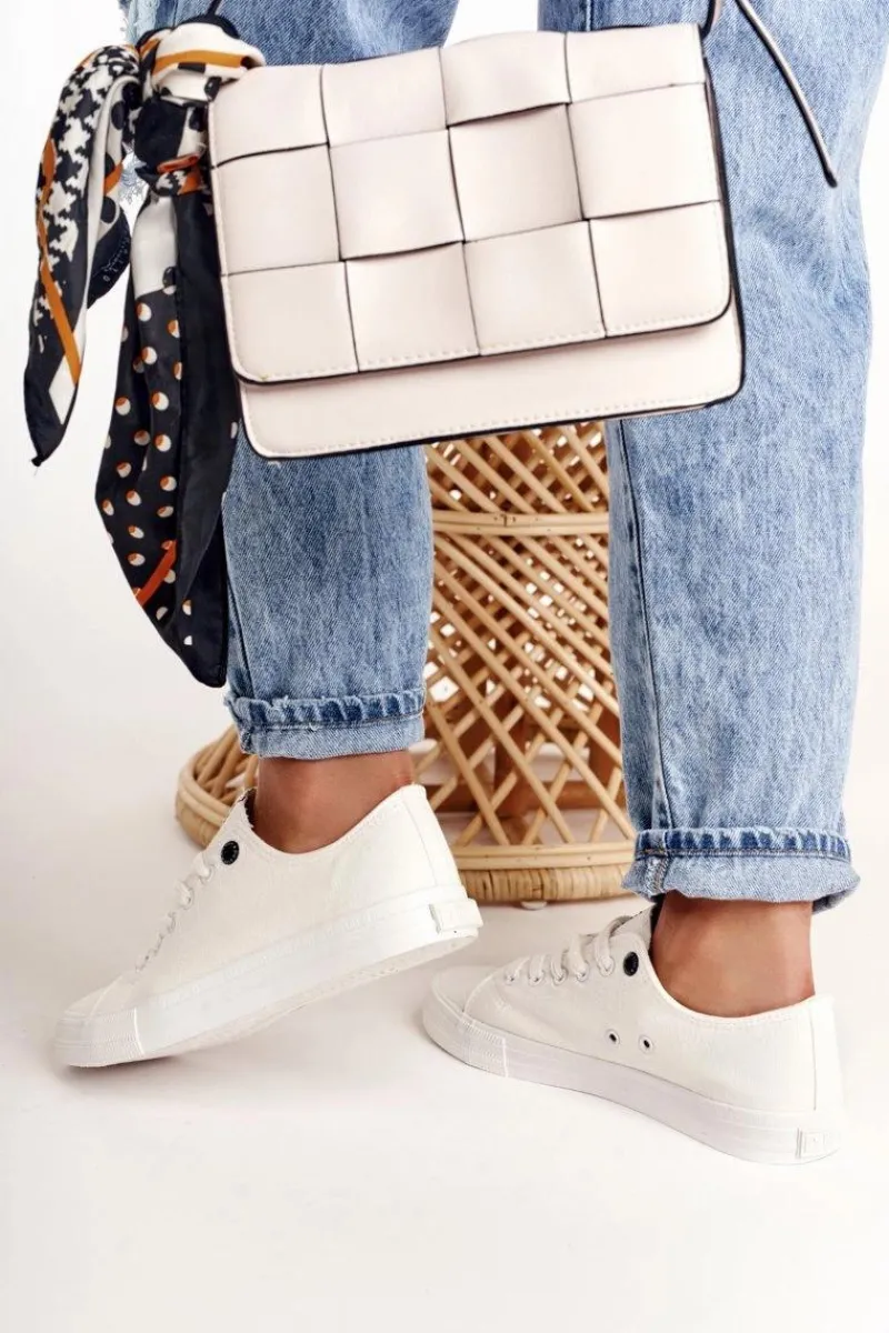 Outlet Damskie Niskie Trampki Big Star DD274451 Białe Damskie Trampki Damskie Big Star|Trampki Damskie Niskie