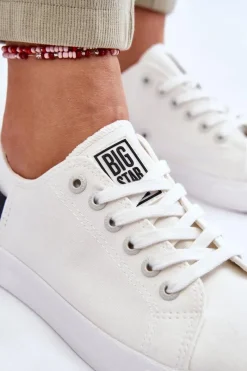 Trampki Damskie Big Star|Trampki Damskie Niskie></noscript>Big Star Shoes Damskie Niskie Trampki Big Star LL274039 Białe