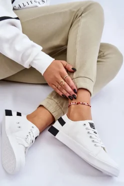 Trampki Damskie Big Star|Trampki Damskie Niskie></noscript>Big Star Shoes Damskie Niskie Trampki Big Star LL274039 Białe