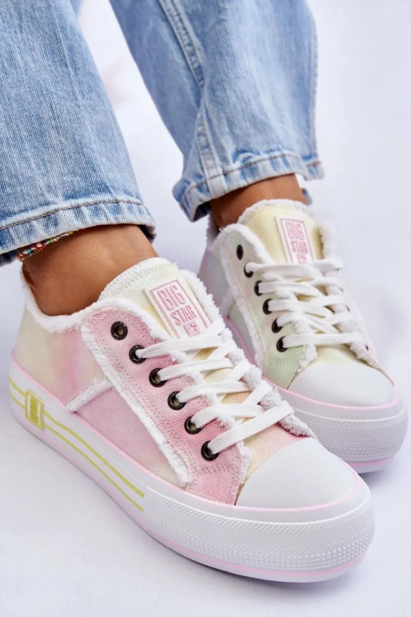 Clearance Big Star Shoes Damskie Niskie Trampki Big Star LL274174 Multikolor