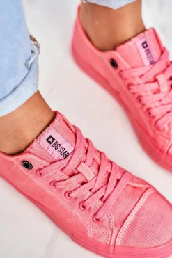 Trampki Damskie Big Star|Trampki Damskie Niskie></noscript>Big Star Shoes Damskie Niskie Trampki Big Star DD274444 Różowe