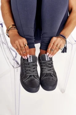 Online Damskie Niskie Trampki Big Star DD274440 Ciemnoszare Damskie Trampki Damskie Big Star|Trampki Damskie Niskie