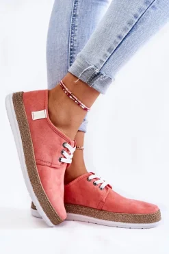 Trampki Damskie Big Star|Trampki Damskie Niskie></noscript>Big Star Shoes Damskie Niskie Trampki Memory Foam System Big Star KK276006 Koralowe