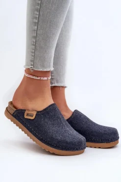 New INBLU Damskie Obuwie Domowe Kapcie DJ000010 Granatowe