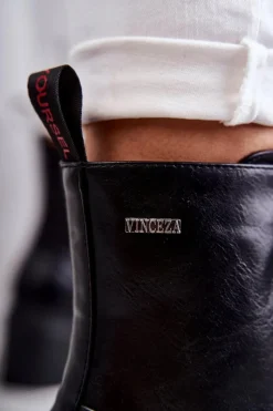 Online Damskie Ocieplane Botki Na Obcasie Czarne Grethe Damskie Damskie Trapery|Botki Sznurowane