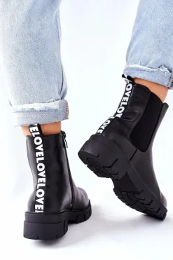 Discount Damskie buty S.Barski Damskie Ocieplane Botki Sztyblety Czarne Roulette