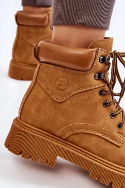 Damskie Trapery|Botki Sznurowane></noscript>Boto Damskie Ocieplane Botki Trapery Sznurowane Camel Halfway