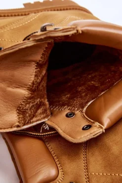 Damskie Trapery|Botki Sznurowane></noscript>Boto Damskie Ocieplane Botki Trapery Sznurowane Camel Halfway