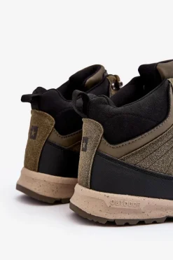 Big Star Shoes Damskie Ocieplane Buty Trekkingowe Khaki Big Star MM274480 Zielony