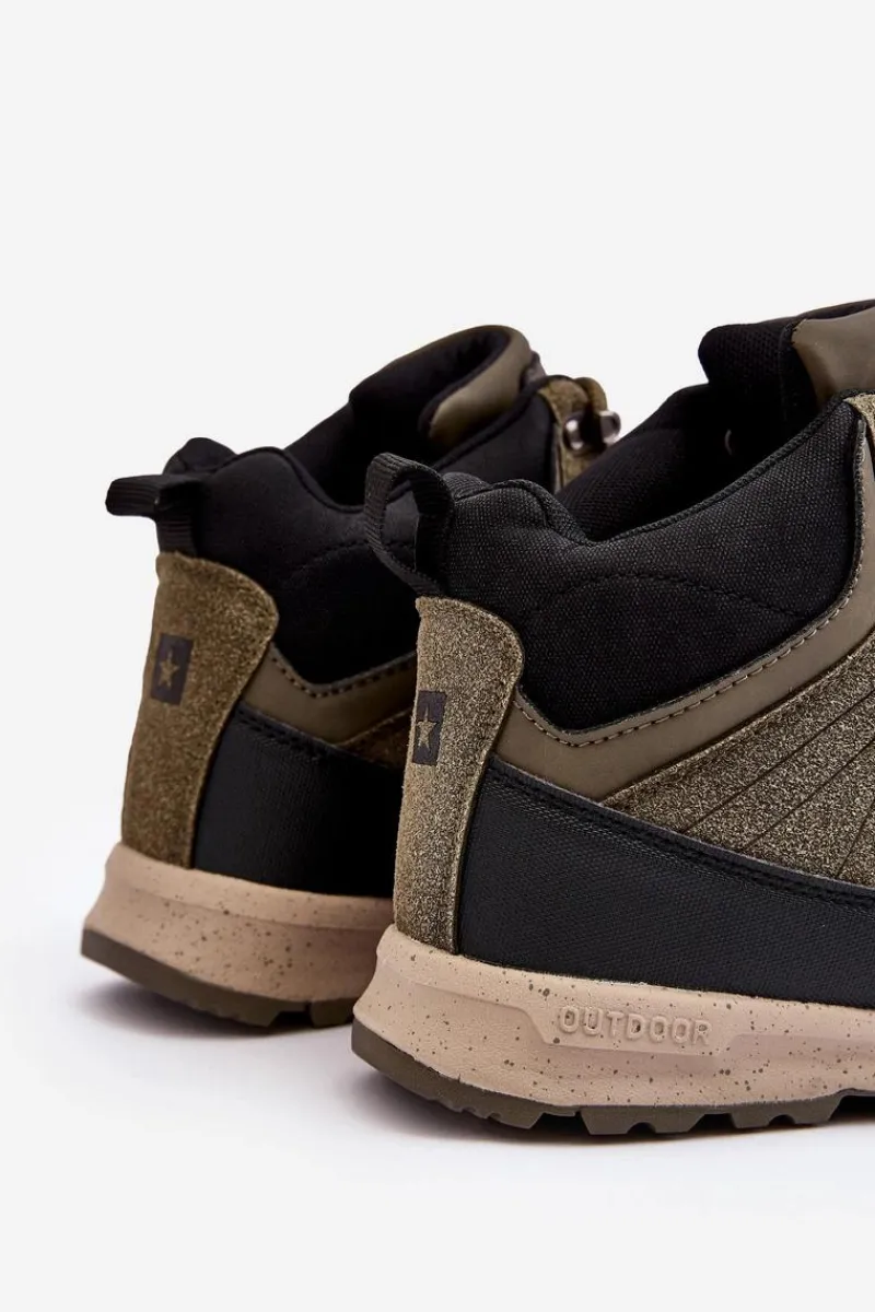 Big Star Shoes Damskie Ocieplane Buty Trekkingowe Khaki Big Star MM274480 Zielony