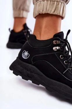 Trekkingowe Damskie|Damskie Trapery></noscript>Boto Damskie Ocieplane Buty Trekkingowe Trapery Czarne Otto