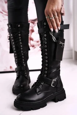 Online Boto Damskie Ocieplane Kozaki Z Odpinaną Nerką Czarne Brooklyn