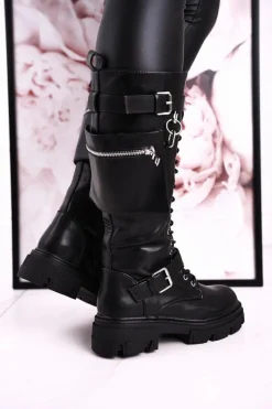 Online Boto Damskie Ocieplane Kozaki Z Odpinaną Nerką Czarne Brooklyn