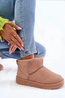 Śniegowce Damskie>Big Star Shoes Damskie Ocieplane Śniegowce Big Star KK274293 Jasnoróżowe