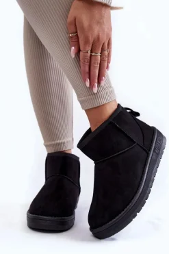 Sale Big Star Shoes Damskie Ocieplane Śniegowce Big Star KK274288 Czarne Czarny