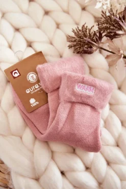 Clearance Aura.via Damskie Ocieplane Skarpetki Różowe Warm