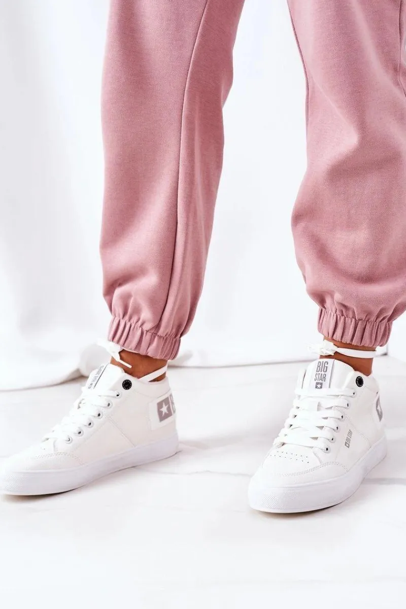 Trampki Ocieplane|Trampki Damskie Big Star>Big Star Shoes Damskie Ocieplane Sportowe Buty Big Star EE274352 Białe