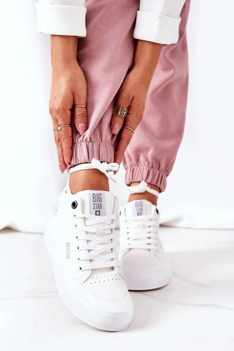 Trampki Ocieplane|Trampki Damskie Big Star>Big Star Shoes Damskie Ocieplane Sportowe Buty Big Star EE274352 Białe