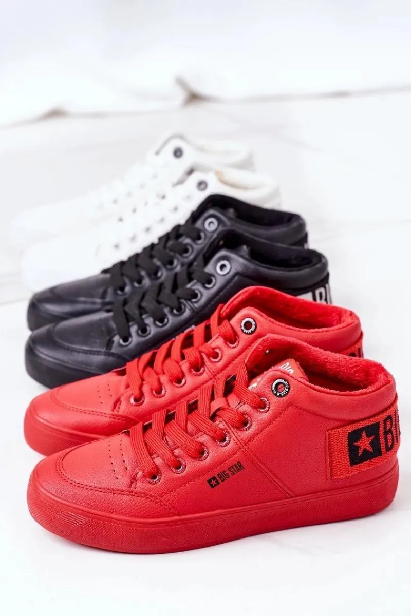 Trampki Ocieplane|Trampki Damskie Big Star>Big Star Shoes Damskie Ocieplane Sportowe Buty Big Star EE274352 Białe