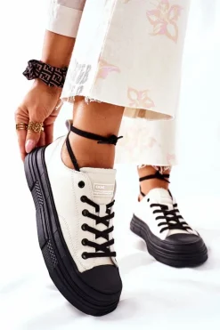 Trampki Ocieplane|Trampki Damskie Niskie>GOE Damskie Ocieplane Trampki II2N4036 Białe