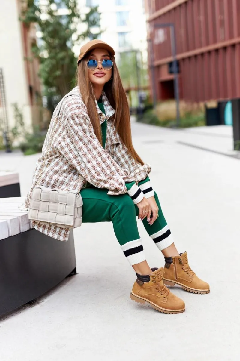 Discount Boto Damskie Ocieplane Trapery Na Suwak Camel Lenox