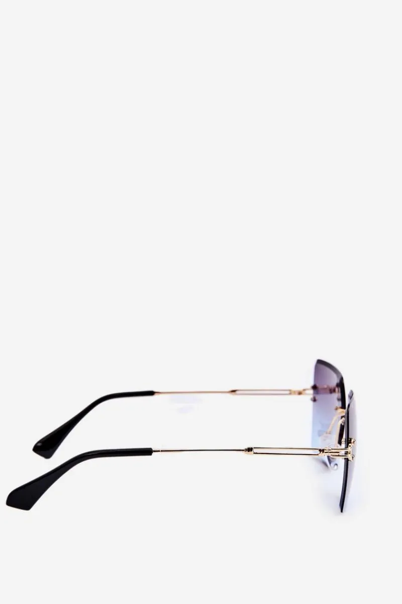 Hot Damskie Okulary Przeciwsłoneczne Z Cieniowanymi Szkiełkami UV400 Złoto-Niebieskie Okulary