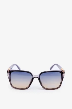 Best Damskie Okulary Przeciwsłoneczne Z Ozdobnymi Detalami UV400 Szare Okulary