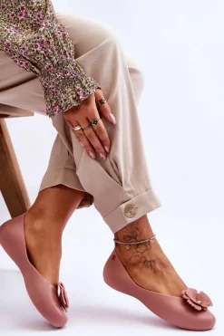 Discount Damskie Pachnące Baleriny LL285002 Nude Damskie Baleriny Klasyczne