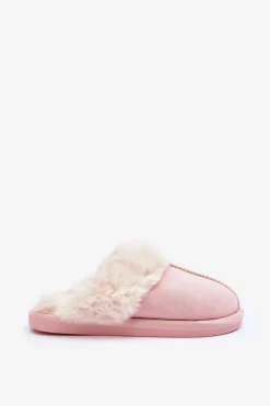 Hot Boto Damskie Papcie Klapki z Futerkiem Różowe Pinky Różowy