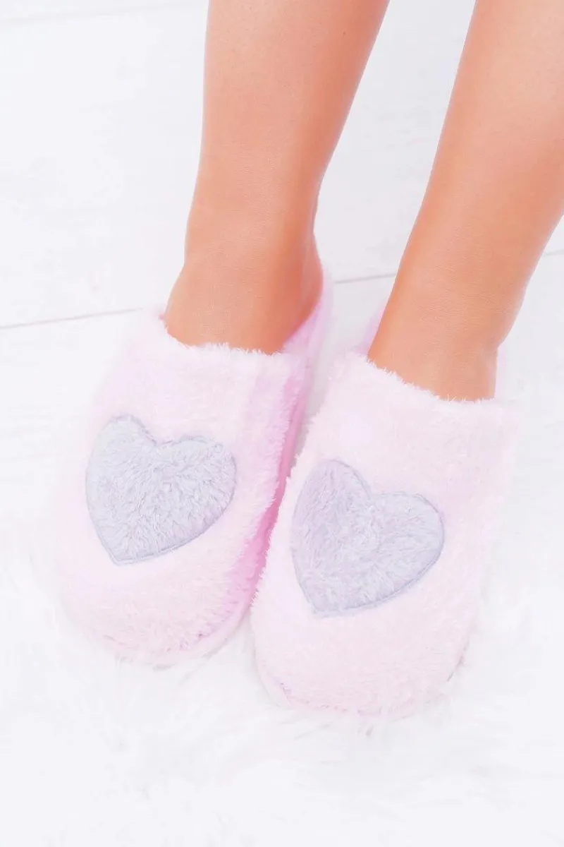 Best Damskie Papcie Serca Jasny Róż Damskie Kapcie Klasyczne