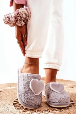 Online Boto Damskie Papcie Szare Heartbeat