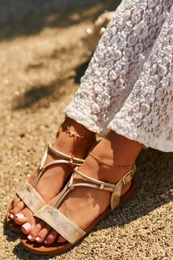 Sandały Płaskie><noscript><img width=