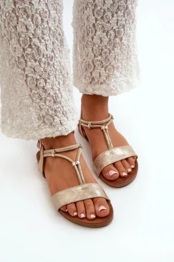 Sandały Płaskie><noscript><img width=