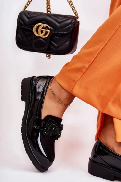 Półbuty Lakierowane><noscript><img width=