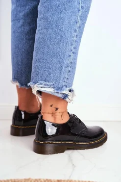 Discount Damskie Półbuty Lakierowane Czarne Do It Better! Damskie Półbuty Lakierowane