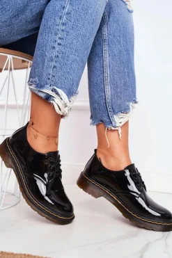 Discount Damskie Półbuty Lakierowane Czarne Do It Better! Damskie Półbuty Lakierowane
